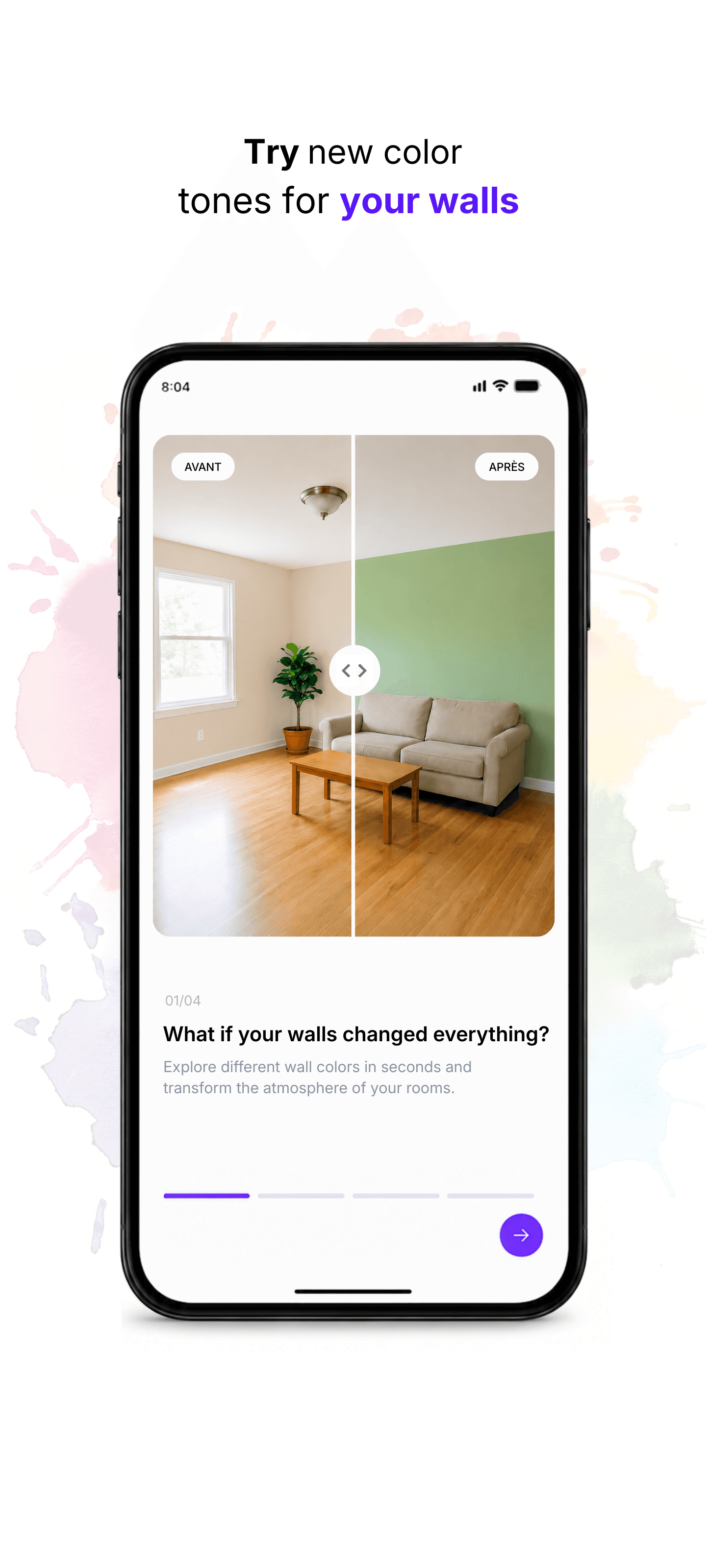 Try new paint colors on your walls