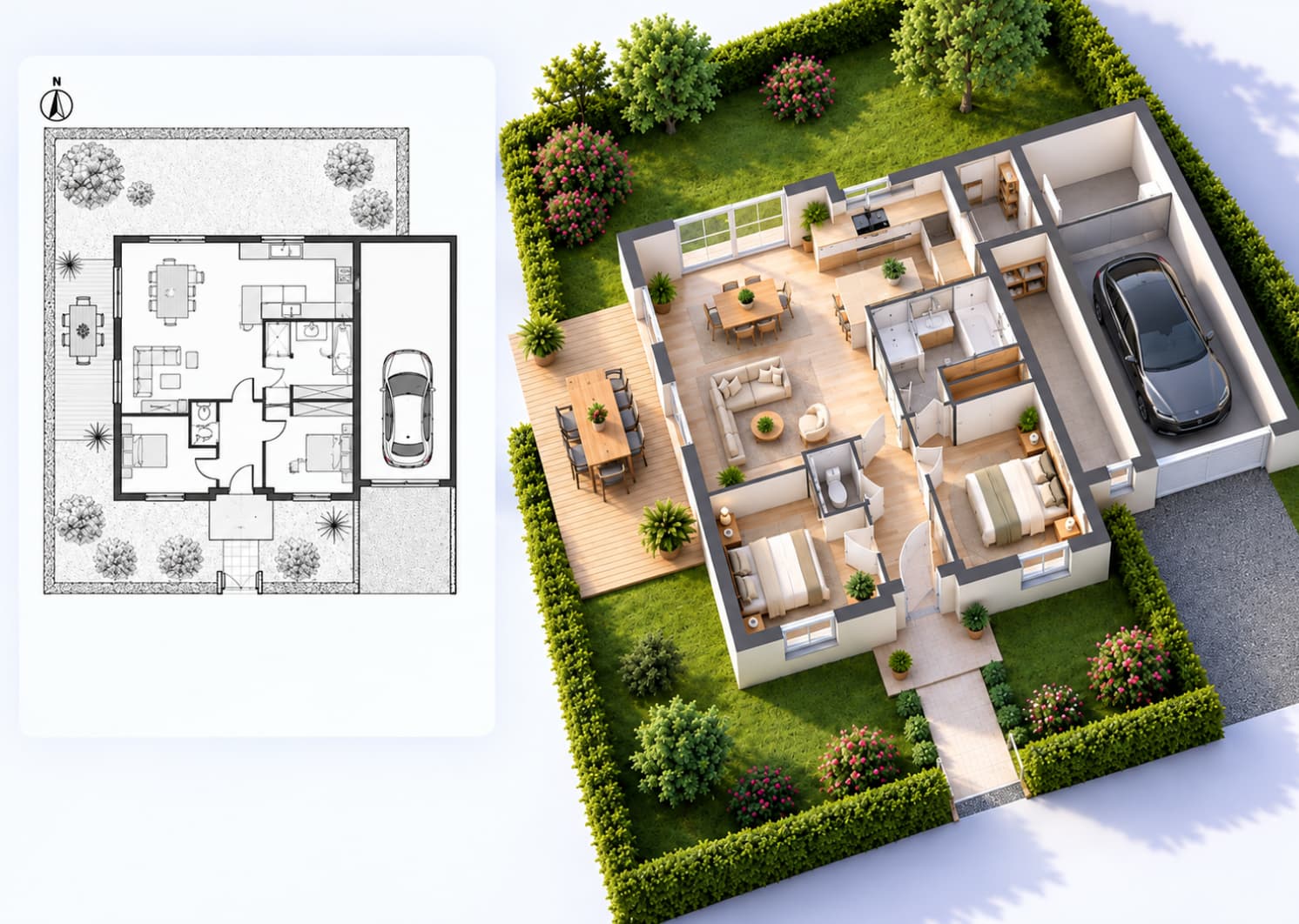 2D to 3D Floor Plans