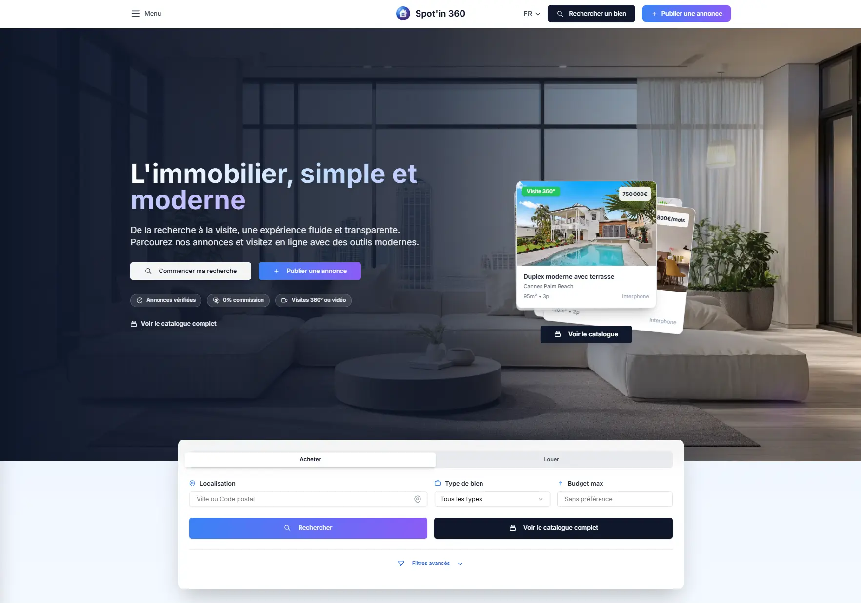 Spotin360 - Plateforme de visites virtuelles 360°